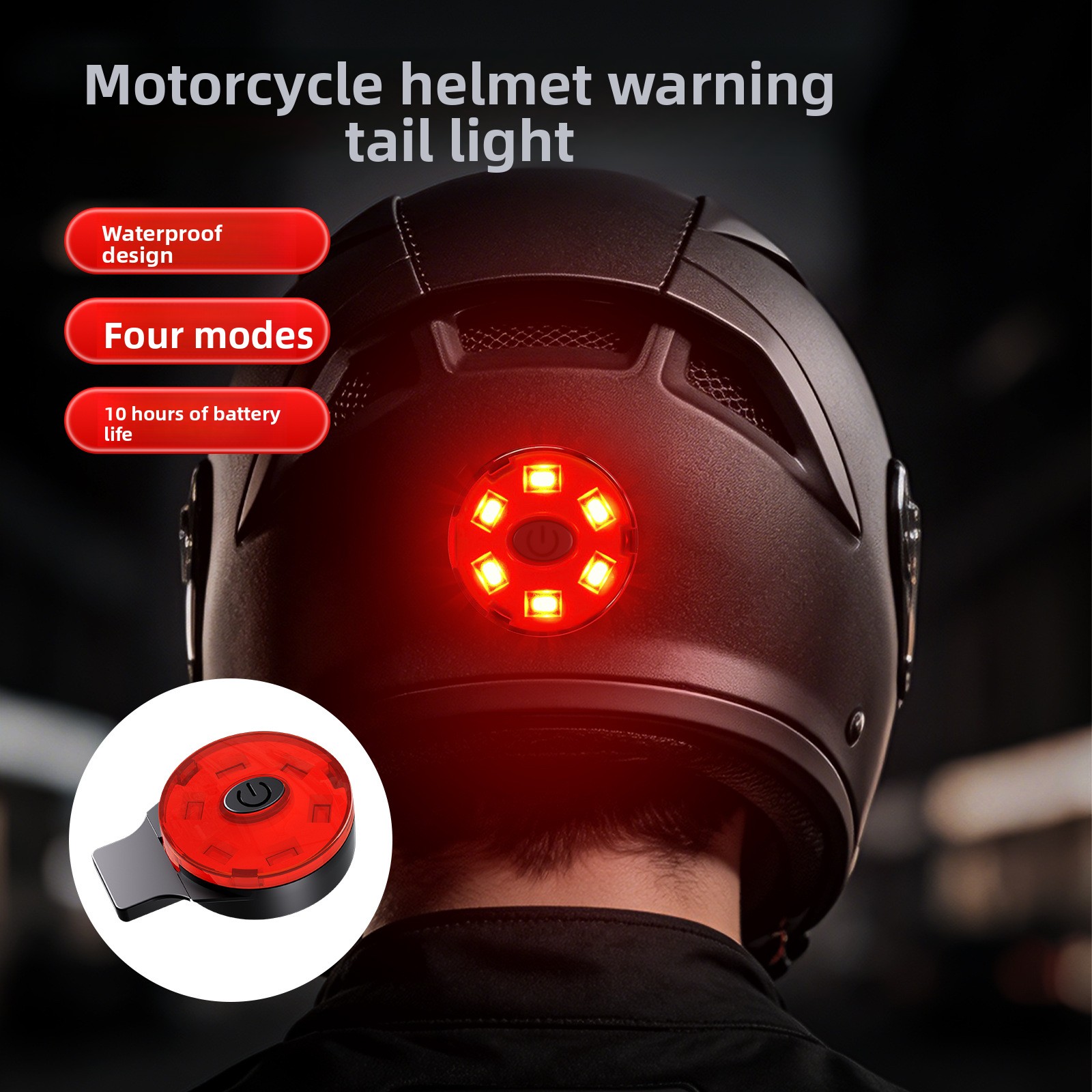 USB Oplaadbaar LED-helmp achte - Sos Light Strobe recensie en prijs